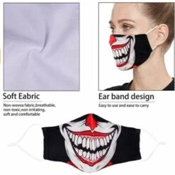 ILOVEMILAN Masque Facial En Coton Réutilisable à La Mode Pour Hommes Et Femmes Lavable Et Respirant -Protection des voies respiratoires Soldes 39636985 4