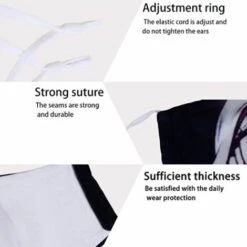 ILOVEMILAN Masque Facial En Coton Réutilisable à La Mode Pour Hommes Et Femmes Lavable Et Respirant -Protection des voies respiratoires Soldes 39636985 5