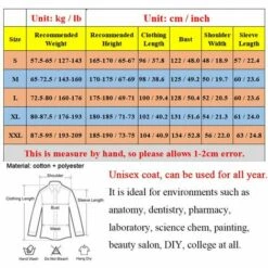 TRIOMPHE TRIP Blouse Chimie Laboratoire,Femme Homme Manche Longue Blouse De Médecin Médical Avec Poche Et Bouton Pour Chimie étudiant Et Lycée Hospital Industriel,M -Protection des voies respiratoires Soldes 39637738 4