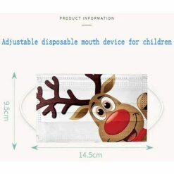 TRIOMPHE 50Pcs Enfants Jetable 3 Couches Filtre Face Scarf Avec Des Boucles D'oreille Respirabilité écharpe De Imprimé -Protection des voies respiratoires Soldes 39709989 4