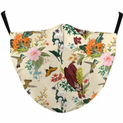 TRIOMPHE Masque Facial Coton 2 Couches 2 PCs Masque Anti Poussière UV Protection Réutilisable De Mode Unisexe Couvre-visage Lavable