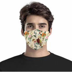 TRIOMPHE Masque Facial Coton 2 Couches 2 PCs Masque Anti Poussière UV Protection Réutilisable De Mode Unisexe Couvre-visage Lavable -Protection des voies respiratoires Soldes 39710164 4