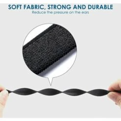 BETTERLIFE 10 Pièces Extensions De Sangle De Masque élastique Attache Masque Pour Soulager Les Oreilles Sur Le Cou Et L'arrière,Protection Auditive, Extension De Masque Antidérapante, Support De Protège-dents Réglable -Protection des voies respiratoires Soldes 39718340 3