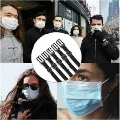 BETTERLIFE 10 Pièces Extensions De Sangle De Masque élastique Attache Masque Pour Soulager Les Oreilles Sur Le Cou Et L'arrière,Protection Auditive, Extension De Masque Antidérapante, Support De Protège-dents Réglable -Protection des voies respiratoires Soldes 39718340 4