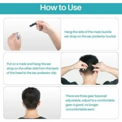BETTERLIFE （10 Pièces） Extensions De Sangle De Masque, Crochet Masque En Silicone, Épargne-Oreilles, Anti-Serrage Sangle De Masque, Pour Adulte Et Enfant Petite Et Grosse Tête -Protection des voies respiratoires Soldes 39718347 3