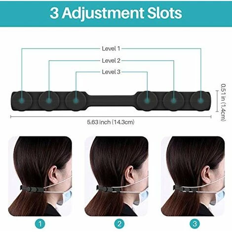 TRIOMPHE (10 Pièces) Extensions De Sangle De Masque, Crochet Masque En Silicone, Épargne-Oreilles, Anti-Serrage Sangle De Masque, Pour Adulte Et Enfant Petite Et Grosse Tête 6 TRIOMPHE (10 Pièces) Extensions De Sangle De Masque, Crochet Masque En Silicone, Épargne-Oreilles, Anti-Serrage Sangle De Masque, Pour Adulte Et Enfant Petite Et Grosse Tête – Image 4