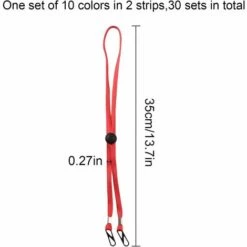 TRIOMPHE Sangle De Cou De Sangle, Sangle De Lanière De Chaîne, Corde De Suspension De Masque De Suspension Réglable, Cordons De Lunettes, Corde De Lunettes Réglable Universelle （20 Pièces） -Protection des voies respiratoires Soldes 39859660 5