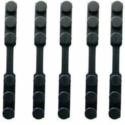 TRIOMPHE Extenseur De Sangle De Masque En Silicone Avec Boutons, 5 Pièces D'extension De Masque Anti-Dérapant Réglable, Anti-Serrage Souple Sangle D'oreille Crochet Economiseur Protecteur - Noir