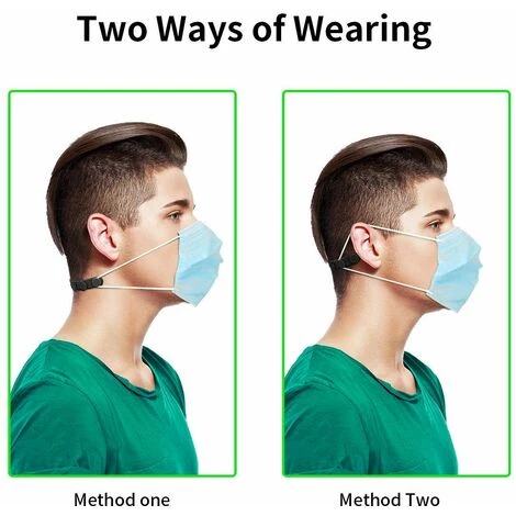 TRIOMPHE Extenseur De Sangle De Masque En Silicone Avec Boutons, 5 Pièces D'extension De Masque Anti-Dérapant Réglable, Anti-Serrage Souple Sangle D'oreille Crochet Economiseur Protecteur - Noir 6 TRIOMPHE Extenseur De Sangle De Masque En Silicone Avec Boutons, 5 Pièces D'extension De Masque Anti-Dérapant Réglable, Anti-Serrage Souple Sangle D'oreille Crochet Economiseur Protecteur - Noir – Image 4