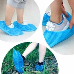 TRIOMPHE Couvre Chaussures Jetables, 100 Pcs Surchaussures Jetables, Antidérapants Et Anti-salissures, Gardent La Pièce/la Voiture/la Moquette Propres Pour Les Familles Et Les Voyages En Plein Air -Protection des voies respiratoires Soldes 39922336 4