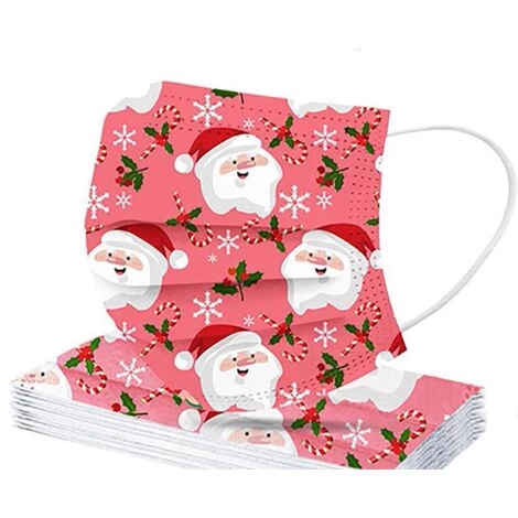 ILOVEMILAN Masque De Noël Masque Facial Avec élastiques Masque Jetable Adulte Dessin Animé Impression Masque De Protection à Trois Couches Pour Noël Mixte 50 Pièces (07) 5 ILOVEMILAN Masque De Noël Masque Facial Avec élastiques Masque Jetable Adulte Dessin Animé Impression Masque De Protection à Trois Couches Pour Noël Mixte 50 Pièces (07) – Image 3