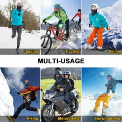 TIGA SGODDE Cagoule Visage Cou Guêtre Respirant Coupe-vent Chapeaux Masque De Ski Sports De Plein Air Vélo électrique Scooter Moto (bleu) -Protection des voies respiratoires Soldes 40434861 2