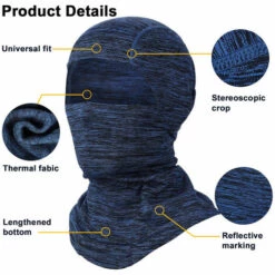 TIGA SGODDE Cagoule Visage Cou Guêtre Respirant Coupe-vent Chapeaux Masque De Ski Sports De Plein Air Vélo électrique Scooter Moto (bleu) -Protection des voies respiratoires Soldes 40434861 4