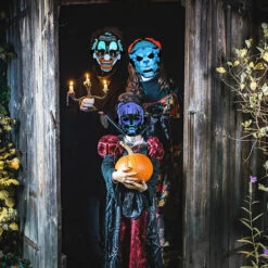 HAPPYSHOPPING Halloween Scary Mask LED Masques Lumineux Actives Par Le Son Avec Sangle Elastique Reglable Pour Le Festival Costume Party Cosplay, Modele: Type B - Modele : Type B -Protection des voies respiratoires Soldes 40450152 5