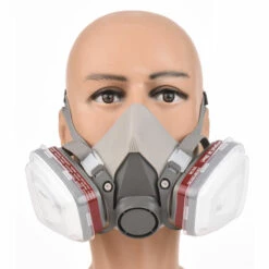 ASUPERMALL Respirateur Réutilisable Demi-masque 6200 Masque à Gaz Respirateurs De Protection Respiratoire Avec Lunettes De Sécurité Pour La Protection Du Travail -Protection des voies respiratoires Soldes 40458218 4