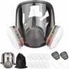 ASUPERMALL Respirateur Réutilisable Couverture Intégrale 16 En 1 Respirateur à Vapeur Organique Pour La Peinture, Le Polissage, Le Soudage Et Autres Protections De Travail