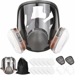ASUPERMALL Respirateur Réutilisable Couverture Intégrale 16 En 1 Respirateur à Vapeur Organique Pour La Peinture, Le Polissage, Le Soudage Et Autres Protections De Travail