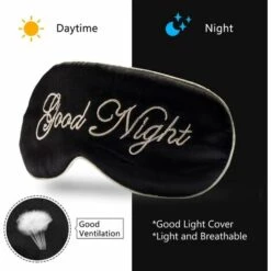 TANABATA Sleep Mask & Blindfold , Masque Pour Les Yeux Ultra-lisse Pour Dormir , Avec Sangle Réglable , Convient Pour Les Voyages, La Sieste, Le Sommeil Nocturne -Protection des voies respiratoires Soldes 40572770 3