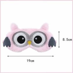 TANABATA Animaux Masque De Sommeil Femme Enfant Fille Peluche Soie 3D Moelleux Masque De Nuit Occultant Mignon Masque Pour Les Yeux Pour Dormir Voyage Sieste -Protection des voies respiratoires Soldes 40572772 4
