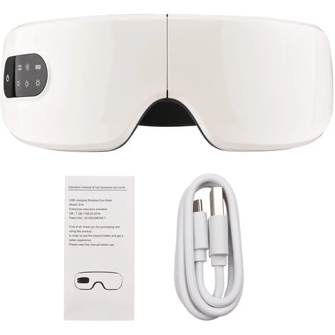 ASUPERMALL Masque Pour Les Yeux De Musique Couvre-Yeux Chauffants Pour Dormir Masque De Sommeil Bt Sans Fil Pliable Masque De Sommeil De Voyage Avec Haut-Parleurs Integres Et Minuterie Sangle De Tete Reglable,Blanc 7 ASUPERMALL Masque Pour Les Yeux De Musique Couvre-Yeux Chauffants Pour Dormir Masque De Sommeil Bt Sans Fil Pliable Masque De Sommeil De Voyage Avec Haut-Parleurs Integres Et Minuterie Sangle De Tete Reglable,Blanc – Image 5