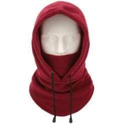 AIDUCHO Hiver Polaire Visage Couverture Femmes Hommes Coupe-vent Ski Cagoule Chaud Neige Capuche Pour Moto Ski Pêche Sur Glace Camping, Fuchsia