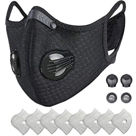 ILOVEMILAN Anti-Poussière, M De Protection Anti-Pollution, M Avec 8 Filtres à Charbon Actif Supplémentaires, Lavable, Pour Les Sports En Extérieur, Le Cyclisme Et La Course - Noir 3 ILOVEMILAN Anti-Poussière, M De Protection Anti-Pollution, M Avec 8 Filtres à Charbon Actif Supplémentaires, Lavable, Pour Les Sports En Extérieur, Le Cyclisme Et La Course - Noir