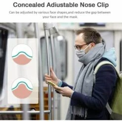 ILOVEMILAN Une Fois 3 Couches, Confortable, Convient Pour Un Usage Quotidien, Le Sport Et Le Travail, Convient Aux Adultes à Plusieurs Reprises (50Pcs, Gris) 10 ILOVEMILAN Une Fois 3 Couches, Confortable, Convient Pour Un Usage Quotidien, Le Sport Et Le Travail, Convient Aux Adultes à Plusieurs Reprises (50Pcs, Gris) -Protection des voies respiratoires Soldes 41486012 4