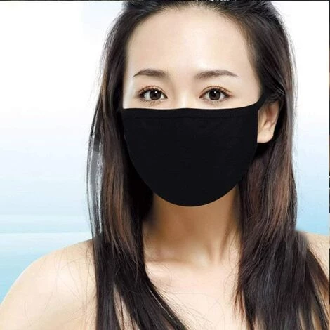 ILOVEMILAN Masque De Protection - 100% Coton Pour Femme, Homme, Lavable Réutilisable 5pcs (Noir) 4 ILOVEMILAN Masque De Protection - 100% Coton Pour Femme, Homme, Lavable Réutilisable 5pcs (Noir) – Image 2