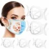 TANABATA Support De Masque 3D, Support Intérieur Respiratoire Sous Masque Silicone, Support De Masque Respirant 3D En Silicone, Coque Masque Facial Confort Silicone De Lavable Réutilisable à Adulte (5pcs)