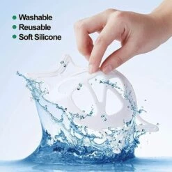 TANABATA Support De Masque 3D, Support Intérieur Respiratoire Sous Masque Silicone, Support De Masque Respirant 3D En Silicone, Coque Masque Facial Confort Silicone De Lavable Réutilisable à Adulte (5pcs) -Protection des voies respiratoires Soldes 42000014 5