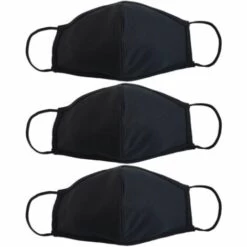 ILOVEMILAN Masque Réutilisable Disponible En Plusieurs Tailles - Confort Respirant, Masque De Sécurité, Lavable Entièrement Machine Noir（3pcs)