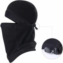 ILOVEMILAN Hiver Chaud Cagoules Ski Visage Complet Masque, Polaire Coupe-Vent Capuche Cou Plus Chaud Pour Homme Femme Moto Cyclisme Sports De Plein Air (Noir) -Protection des voies respiratoires Soldes 42070451 3