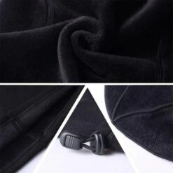 ILOVEMILAN Hiver Chaud Cagoules Ski Visage Complet Masque, Polaire Coupe-Vent Capuche Cou Plus Chaud Pour Homme Femme Moto Cyclisme Sports De Plein Air (Noir) -Protection des voies respiratoires Soldes 42070451 4