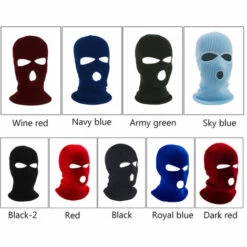 HAPPYSHOPPING Masque Thermique Coupe-vent 3 Trous Hiver Tricote Cyclisme Masque Chauffe-cou Moto Sous Casque Doublure Masque Casquettes Ultime Retention Thermique Chapeau Couverture Complete Masque De Ski, Modele: Vert Fonce 3 Trous - Modele: Vert Fonce 3 Trous -Protection des voies respiratoires Soldes 42074804 2