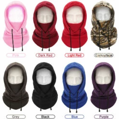 HAPPYSHOPPING Hiver Polaire Visage Couverture Femmes Hommes Coupe-Vent Ski Balaclava Chaude Capuche De Neige Pour Moto Ski Peche Sur Glace Camping, Modele: Rouge Fonce - Modele: Rouge Fonce -Protection des voies respiratoires Soldes 42109823 2