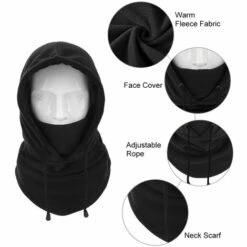 HAPPYSHOPPING Hiver Polaire Visage Couverture Femmes Hommes Coupe-Vent Ski Balaclava Chaude Capuche De Neige Pour Moto Ski Peche Sur Glace Camping, Modele: Rouge Fonce - Modele: Rouge Fonce -Protection des voies respiratoires Soldes 42109823 5