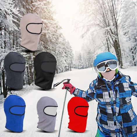 HAPPYSHOPPING Enfants Cagoule Chapeau Hiver Plein Visage Masque De Ski Coupe-Vent Polaire Cache-Cou Pour Garçons Filles, Modele: Beige - Modele:Beige 7 HAPPYSHOPPING Enfants Cagoule Chapeau Hiver Plein Visage Masque De Ski Coupe-Vent Polaire Cache-Cou Pour Garçons Filles, Modele: Beige - Modele:Beige – Image 5