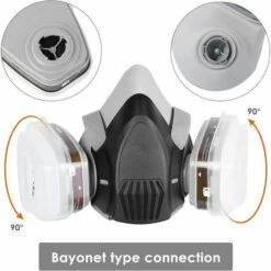 BAMNY Kit De Couverture De Visage Avec 2 Filtres, 2 Cotons Filtrants, Réutilisable Anti-Poussière, Particule, Gaz -Protection des voies respiratoires Soldes 42678062 5