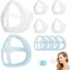 TANABATA Masque De Protection 10 PCS Supports Masque,Support De Masque Respirant, Support Masque Silicone Doux Inodore Et Inoffensif Pour Le Corps Humain, Coque Masque Lavable Et Réutilisable -Protection des voies respiratoires Soldes 43186633 1