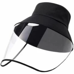 Capuchon Anti-buée, Chapeau De Soleil, Chapeau De Visière Étanche à La Poussière Amovible Avec Visière Transparente Visible Pour L'extérieur, Les Voyages, Le Travail Triomphe (Noir)