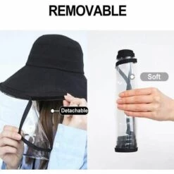 Capuchon Anti-buée, Chapeau De Soleil, Chapeau De Visière Étanche à La Poussière Amovible Avec Visière Transparente Visible Pour L'extérieur, Les Voyages, Le Travail Triomphe (Noir) 10 Capuchon Anti-buée, Chapeau De Soleil, Chapeau De Visière Étanche à La Poussière Amovible Avec Visière Transparente Visible Pour L'extérieur, Les Voyages, Le Travail Triomphe (Noir) -Protection des voies respiratoires Soldes 43349201 4