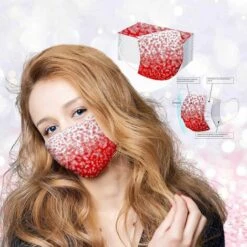 Masque De Noël Protection Sanitaire Masques Jetables Adultes Masques Confortables 50pièces Irisfr （rouge） -Protection des voies respiratoires Soldes 43351711 4