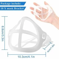 3D Pour Masque Facial 10PCS Cadre De Support Intérieur Pour Masque Transparent Gardez Le Tissu Hors De La Bouche Pour Créer Plus D'espace Pour Une Protection Respiratoire Confortable,Starlight -Protection des voies respiratoires Soldes 43370772 4