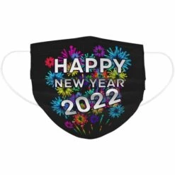 50 PCS Femmes Jetable 3 Couches Visage_Masque Non Tissé Anti-Poussière Respirant Avec Crochets D'oreille élastiques,Bonne Année 2022 Imprimé Bandeaux Pour Fille Protéger Contre La Poussière,Starlight