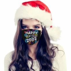 50 PCS Femmes Jetable 3 Couches Visage_Masque Non Tissé Anti-Poussière Respirant Avec Crochets D'oreille élastiques,Bonne Année 2022 Imprimé Bandeaux Pour Fille Protéger Contre La Poussière，Starlight -Protection des voies respiratoires Soldes 43370871 3