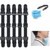 PERLE RARE 5pcs Attache Masque Protège Oreille Porte Masque Pour Enfants Adultes, Extenseur Réglable En Tissu Extension Avec Crochet, Noir 2 PERLE RARE 5pcs Attache Masque Protège Oreille Porte Masque Pour Enfants Adultes, Extenseur Réglable En Tissu Extension Avec Crochet, Noir -Protection des voies respiratoires Soldes 45345716 1