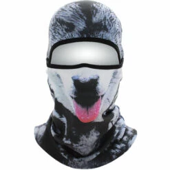 ILOVEMILAN Cagoule De Chien De Chat D'animal, Masque Facial Mignon De Chapeau D'Halloween Pour Les Festivals De Musique, Les Raves, Le Masque De Ski, La Fête (3D-D-07)