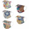 THSINDE Masque Facial Adulte Jetable 3 épaisseurs Avec Motif, Masque Imprimé Bright Colors Protection Respirante De La Bouche Et Du Nez, 50 Pièces