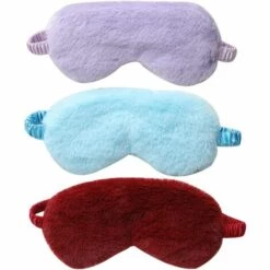 Kueatily Masque Pour Les Yeux En Peluche Pour Femmes, Paquet De 3 Masques Pour Les Yeux De Sommeil