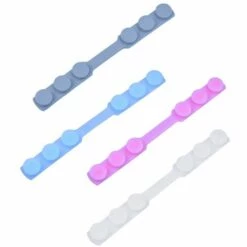 Kueatily Masque En Silicone Réglable 10PCS Avec Boucle D'extension (blanc Transparent)